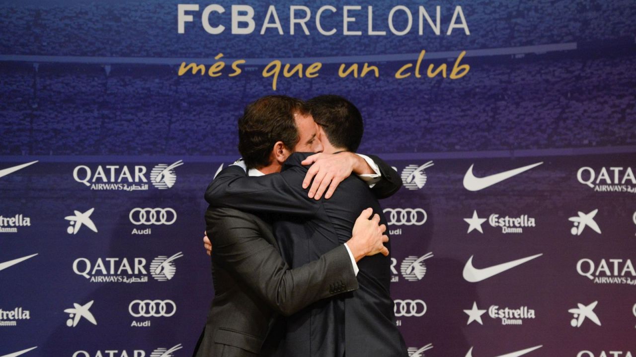 Sandro Rosell i jego następca na stanowisku prezydenta FC Barcelona Josep Maria Bartomeu (Fot. Getty)