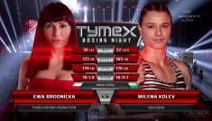 Ewa Brodnicka vs. Milena Kolewa (fot. TVP)